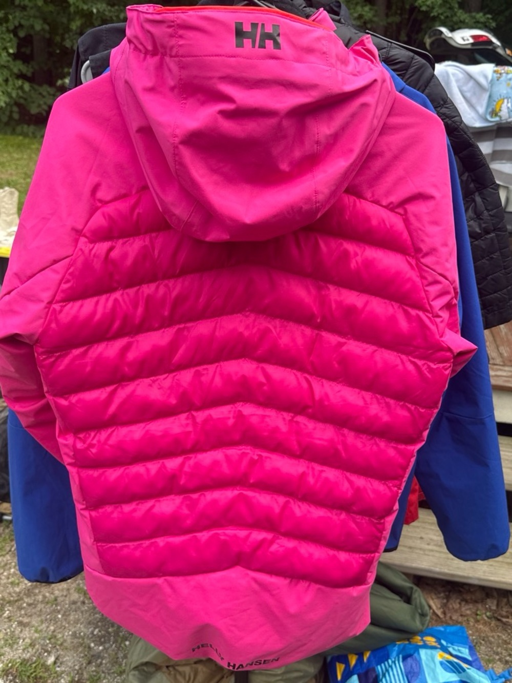 Helly Hansen Hot Pink Hooded Quilted Jacket - Picture 3 of 4